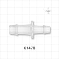 Straight Connector, Reducer, Barbed, Natural - Fits 1/2 inch x 3/8 inch ID Tubing (0.5 inch x 0.375 inch, 12.7 mm x 9.53 mm) - 61478