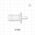 Straight Connector, Reducer, Barbed, Natural - Fits 5/8 inch x 1/4 inch ID Tubing (0.625 inch x 0.25 inch, 15.88 mm x 6.35 mm) - 61480