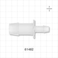 Straight Connector, Reducer, Barbed, Natural - Fits 3/4 inch x 3/8 inch ID Tubing (0.75 inch x 0.375 inch, 19.05 mm x 9.53 mm) - 61482