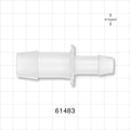 Straight Connector, Reducer, Barbed, Natural - Fits 3/4 inch x 1/2 inch ID Tubing (0.75 inch x 0.5 inch, 19.05 mm x 12.7 mm) - 61483