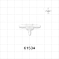 T Connector, Reducer, Barbed, Natural - Fits 1/8 inch ID Tubing (0.125 inch, 3.18 mm); Fits 3/32 inch ID Tubing (0.094 inch, 2.38 mm) - 61534