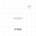 Straight Connector, Reducer, Barbed, Natural - Fits 3/32 inch x 1/16 inch ID Tubing (0.093 inch x 0.062 inch, 2.47 mm x 1.6 mm) - 61548
