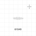 Straight Connector, Barbed, Natural - Fits 3/32 inch ID Tubing (0.093 inch, 2.38 mm) - 61549