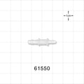 Straight Connector, Reducer, Barbed, Natural - Fits 1/8 inch x 3/32 inch ID Tubing (0.125 inch x 0.094 inch, 3.18 mm x 2.38 mm) - 61550
