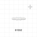Straight Connector, Barbed, Natural - Fits 1/8 inch ID Tubing (0.125 inch, 3.18 mm) - 61552