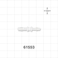 Straight Connector, Reducer, Barbed, Natural - Fits 5/32 inch x 1/8 inch ID Tubing (0.156 inch x 0.125 inch, 3.97 mm x 3.18 mm) - 61553