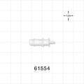 Straight Connector, Reducer, Barbed, Natural - Fits 3/16 inch x 1/16 inch ID Tubing (0.187 inch x 0.062 inch, 4.76 mm x 1.59 mm) - 61554