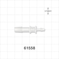 Straight Connector, Reducer, Barbed, Natural - Fits 1/4 inch x 1/8 inch ID Tubing (0.25 inch x 0.125 inch, 6.35 mm x 3.18 mm) - 61558