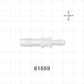 Straight Connector, Reducer, Barbed, Natural - Fits 1/4 inch x 5/32 inch ID Tubing (0.25 inch x 0.156 inch, 6.35 mm x 3.97 mm) - 61559