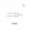 Straight Connector, Reducer, Barbed, Natural - Fits 3/8 inch x 1/8 inch ID Tubing (0.375 inch x 0.125 inch, 9.53 mm x 3.18 mm) - 61563