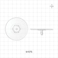 Bag Port Flange with Dimples, Barbed, Natural - Fits 5/32 inch ID Tubing (0.156 inch, 3.97 mm) - 61575