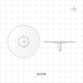Bag Port Flange with Dimples, Barbed, Natural - Fits 3/16 inch ID Tubing (0.187 inch,  4.76 mm) - 61576