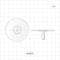 Bag Port Flange with Dimples, Barbed, Natural - Fits 1/4 inch ID Tubing (0.25 inch, 6.35 mm) - 61577