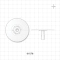 Bag Port Flange with Dimples, Barbed, Natural - Fits 5/16 inch ID Tubing (0.312 inch, 7.94 mm) - 61578