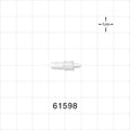 Straight Reducer Connector, Barbed, Natural - Fits 1/8 inch x 1/16 inch ID Tubing (0.125 inch x 0.063 inch, 3.18 mm x 1.59 mm) - 61598