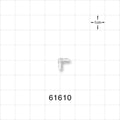 Elbow Connector, Barbed, Natural - Fits 1/16 inch ID Tubing (0.063 inch, 1.59 mm) - 61610