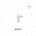 Elbow Connector, Barbed, Natural - Fits 1/8 inch ID x 3/32 inch ID Tubing (0.125 inch x 0.094 inch, 3.18 mm x 2.38 mm) - 61614