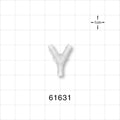 Y Connector, Barbed, Natural - Fits 1/8 inch ID Tubing (0.125 inch, 3.18 mm) - 61631