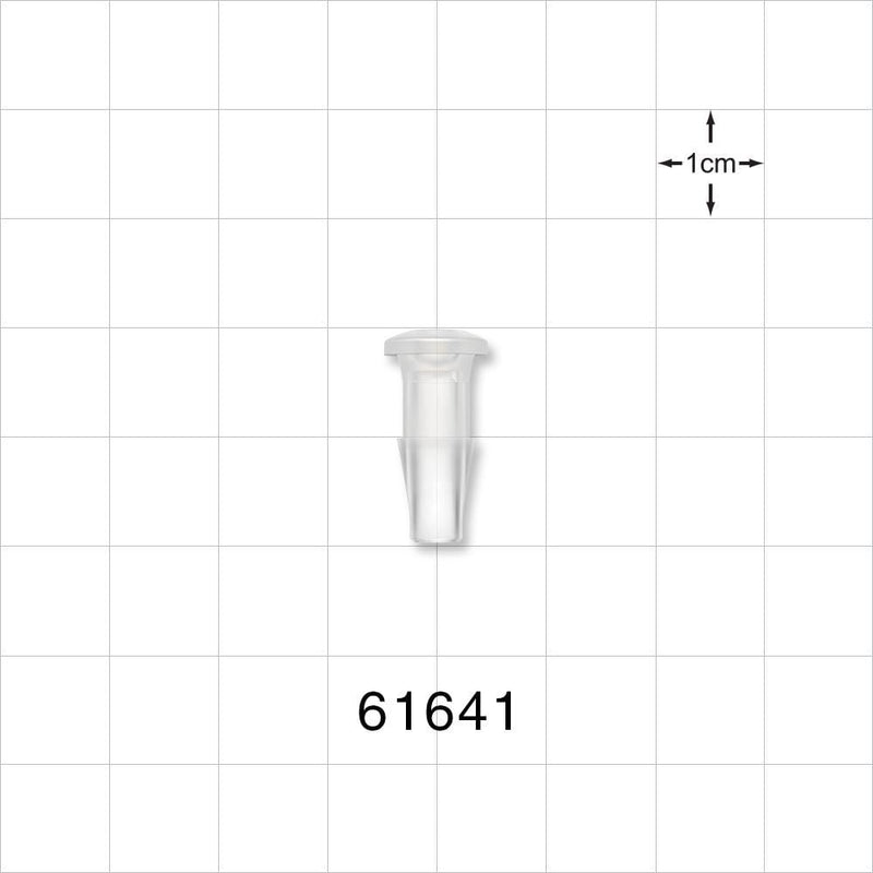 Press-In Plug, Barbed, Natural - Fits 3/16 inch ID Tubing (0.187 inch, 4.76 mm) - 61641