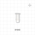 Press-In Plug, Barbed, Natural - Fits 3/8 inch ID Tubing (0.375 inch, 9.53 mm) - 61643