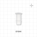 Press-In Plug, Barbed, Natural - Fits 1/2 inch ID Tubing (0.5 inch, 12.7 mm) - 61644