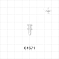Press-In Plug, Barbed, Natural - Fits 3/32 inch ID Tubing (0.093 inch, 2.38 mm) - 61671