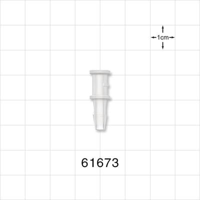 Press-In Plug, Barbed, Natural - Fits 5/32 inch ID Tubing (0.156 inch, 3.97 mm) - 61673
