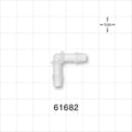 Elbow Connector, Barbed, Natural - Fits 3/16 inch ID Tubing (0.188 inch, 4.76 mm) - 61682