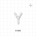 Y Connector, Barbed, Natural - Fits 5/32 inch ID Tubing (0.156 inch, 3.97 mm) - 61686