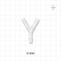 Y Connector, Barbed, Natural - Fits 1/4 inch ID Tubing (0.25 inch, 6.35 mm) - 61688