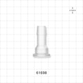 Sanitary Flange, Barbed, Natural - 0.5 inch/0.75 inch Mini, Fits 1/2 inch ID Tubing (0.5 inch, 12.7 mm) - 61698