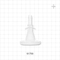 Sanitary Flange, Barbed, Natural, Pre-Attached Gasket - 1 inch/1.5 inch Standard; Fits 1/4 inch ID Tubing (0.25 inch, 6.35 mm) - 61700