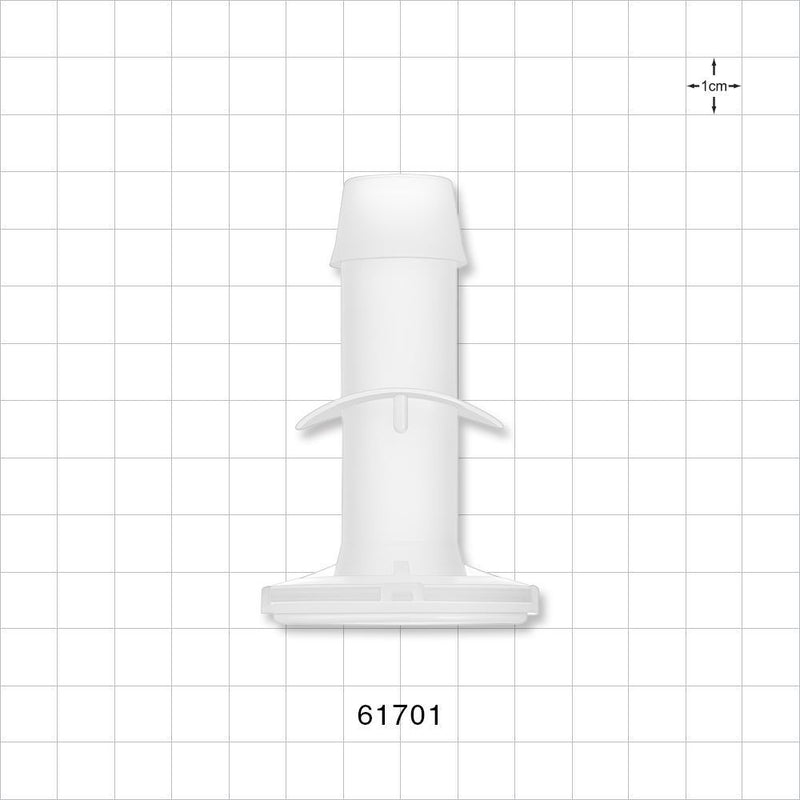 Sanitary Flange, Barbed, Natural, Pre-Attached Gasket - 1 inch/1.5 inch Standard; Fits 3/4 inch ID Tubing (0.75 inch, 19.05 mm) - 61701