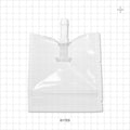 Sanitary Flange, Barbed, Natural, Pre-Attached Gasket, in Sealed Pouch - 0.5 inch/0.75 inch Mini; Fits 3/8 inch ID Tubing (0.375 inch, 9.53 mm); 4 inch x 4 inch Pouch - 61703