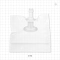 Sanitary Flange, Barbed, Natural, Pre-Attached Gasket, in Sealed Pouch - 1 inch/1.5 inch Standard; Fits 1/2 inch ID Tubing (0.5 inch, 12.7 mm); 5 inch x 5 inch Pouch - 61706