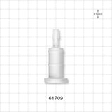 Sanitary Flange, Barbed, Natural - 0.5 inch/0.75 inch Mini, Fits 1/4 inch ID Tubing (0.25 inch, 6.35 mm) - 61709