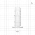 Sanitary Flange, Barbed, Natural - 1 inch/1.5 inch Standard; Fits 1 inch ID Tubing (25.4 mm) - 61712