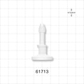 Sanitary Flange, Barbed, Natural - 0.5 inch/0.75 inch Mini; Fits 1/8 inch ID Tubing (0.125 inch, 3.18 mm) - 61713