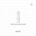 Sanitary Flange, Barbed, Natural - 1 inch/1.5 inch Standard; Fits 1/8 inch ID Tubing (0.125 inch, 3.18 mm) - 61715