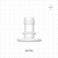 Sanitary Flange, Barbed, Natural - 1 inch/1.5 inch Standard; Fits 5/8 inch ID Tubing (0.625 inch, 15.88 mm) - 61716