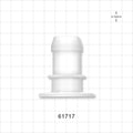 Sanitary Flange, Barbed, Natural - 1 inch/1.5 inch Standard; Fits 7/8 inch ID Tubing (0.875 inch, 22.23 mm) - 61717