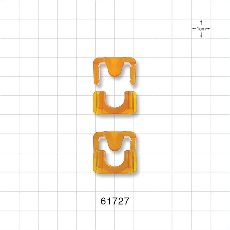 Clipster Aseptic Disconnector, Orange, 10 Disconnectors/Box (2 Bags of 20) - Size XS; Fits 1/8 inch ID x 1/4 inch OD or 1/4 inch ID x 3/8 inch OD Tubing - 61727