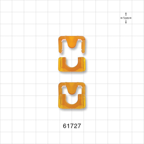 Clipster Aseptic Disconnector, Orange, 10 Disconnectors/Box (2 Bags of 20) - Size XS; Fits 1/8 inch ID x 1/4 inch OD or 1/4 inch ID x 3/8 inch OD Tubing - 61727