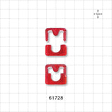 Clipster Aseptic Disconnector, Red, 10 Disconnectors/Box (2 Bags of 20) - Size S; Fits 1/4 inch ID x 7/16 inch OD Tubing - 61728