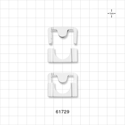 Clipster Aseptic Disconnector, White, 10 Disconnectors/Box (2 Bags of 20) - Size L; Fits 3/8 inch ID x 5/8 inch OD or 1/2 inch ID x 3/4 inch OD Tubing - 61729