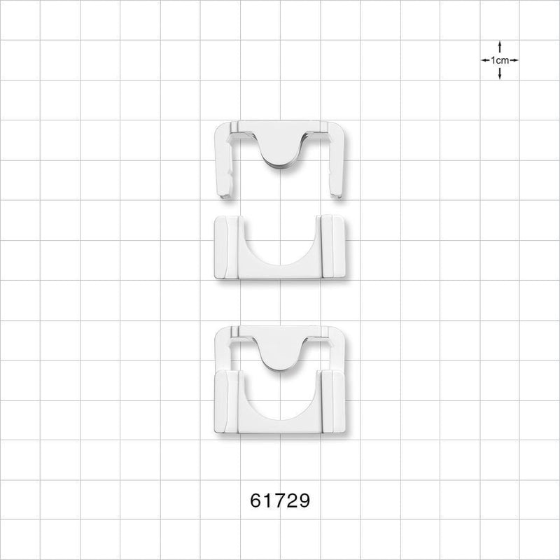Clipster Aseptic Disconnector, White, 10 Disconnectors/Box (2 Bags of 20) - Size L; Fits 3/8 inch ID x 5/8 inch OD or 1/2 inch ID x 3/4 inch OD Tubing - 61729