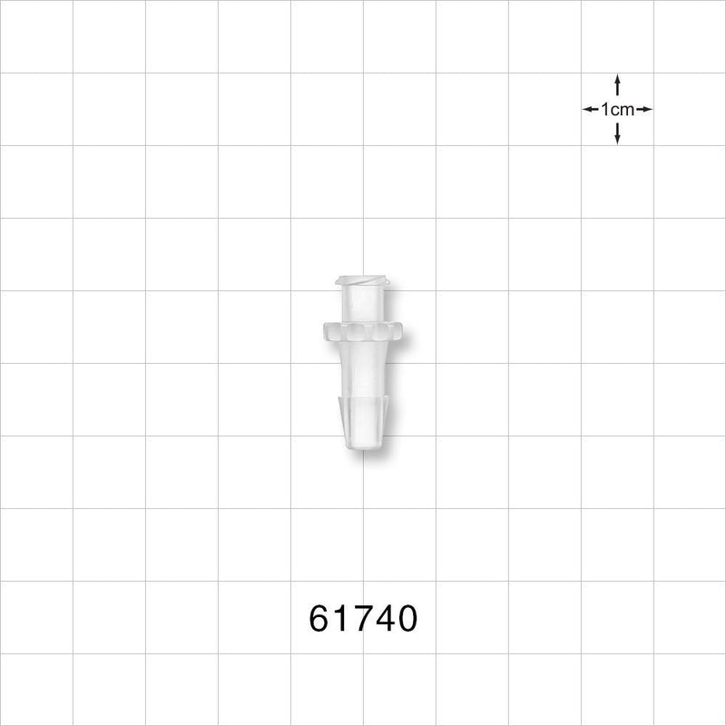 Female Luer Lock, Barbed, Natural - Fits 3/16 inch ID Tubing (0.188 inch, 4.76 mm) - 61740