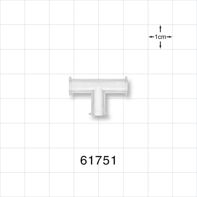 T Connector, Female Luer Locks, Natural -  - 61751