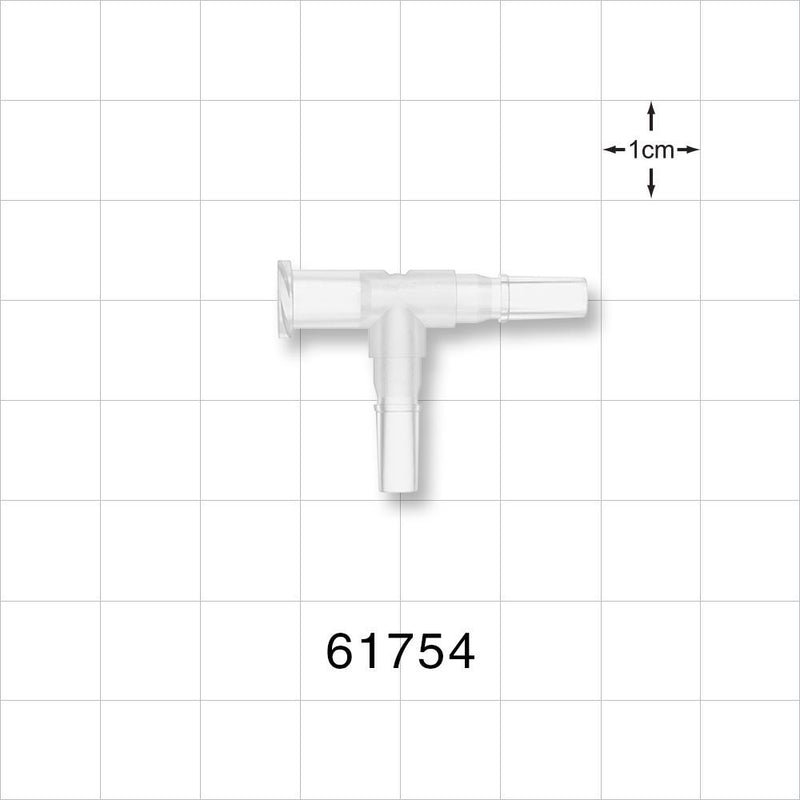 T Connector, Female Luer Lock, Male Luer Slips, Natural -  - 61754