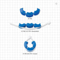 SaniSure Clamp, Blue - Fits 0.5 inch/0.75 inch Mini Flange - 61780